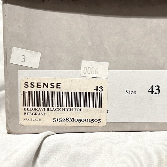Jimmy Choo Belgravi Black High Top Sneakers Size 43 US Size 10 - Picture 8 of 8
